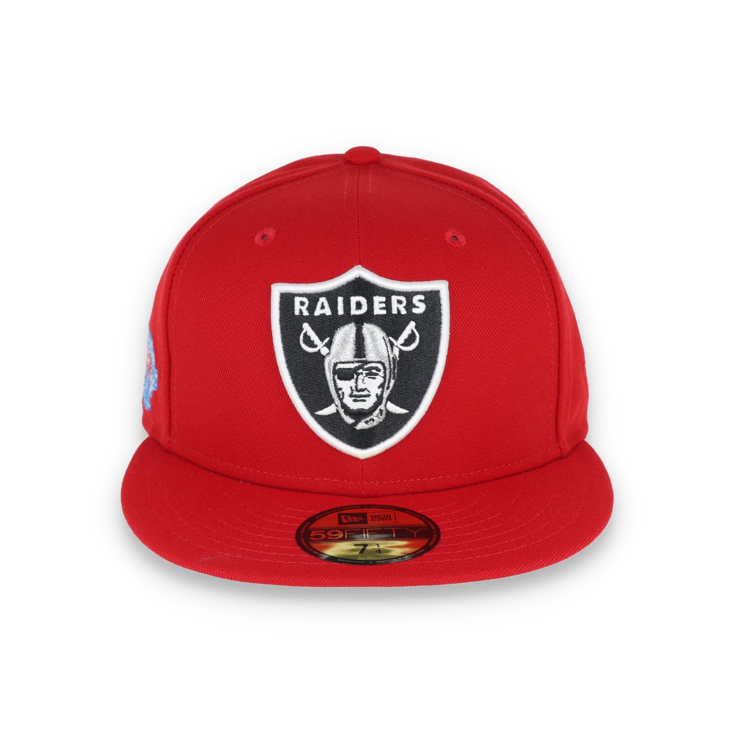 New Era Las Vegas Raiders Shield XVIII Side Patch 59FIFTY Fitted Hat-RED