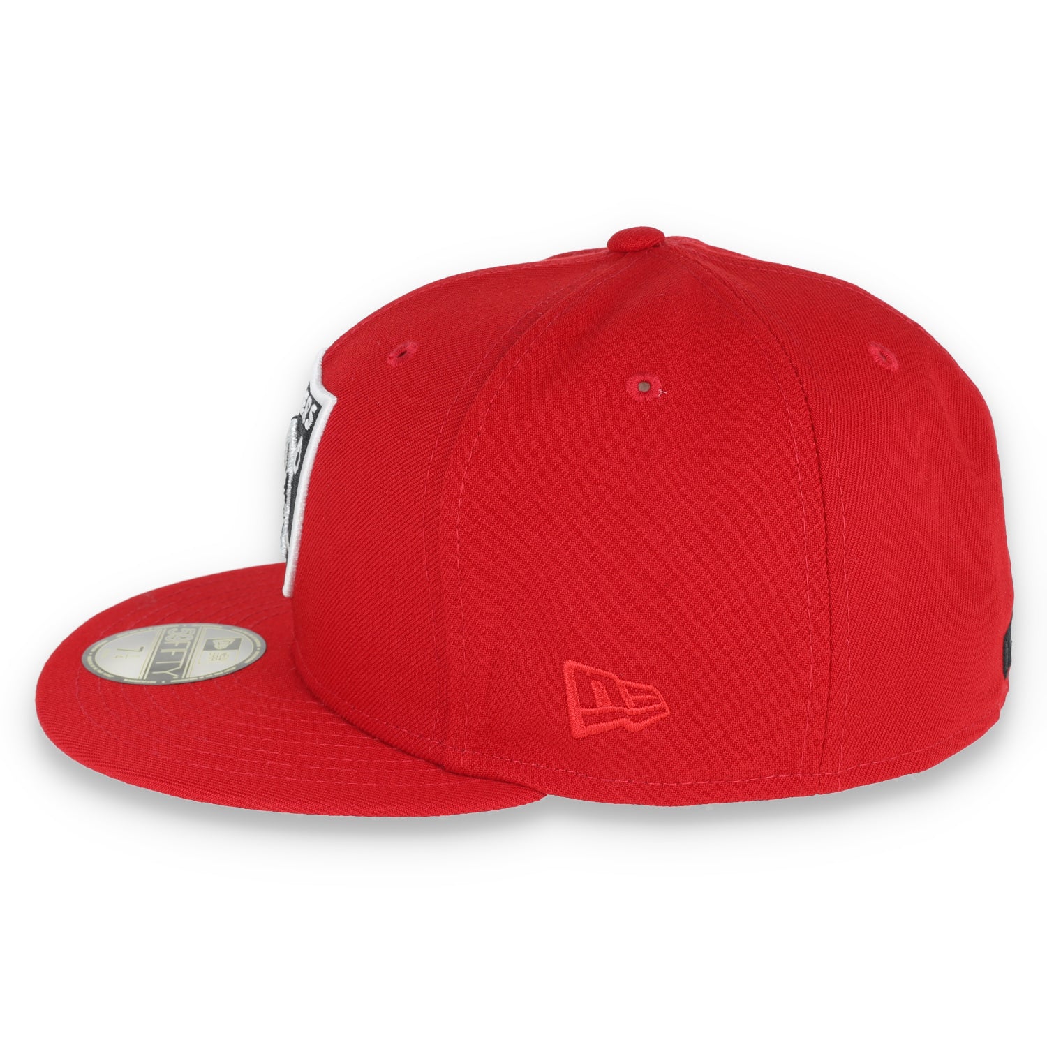 New Era Las Vegas Raiders Shield XVIII Side Patch 59FIFTY Fitted Hat-RED
