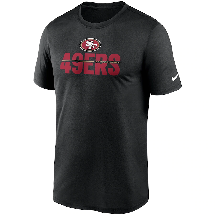 Nike Men's San Francisco 49ers Black Legend Microtype Performance T-Shirt