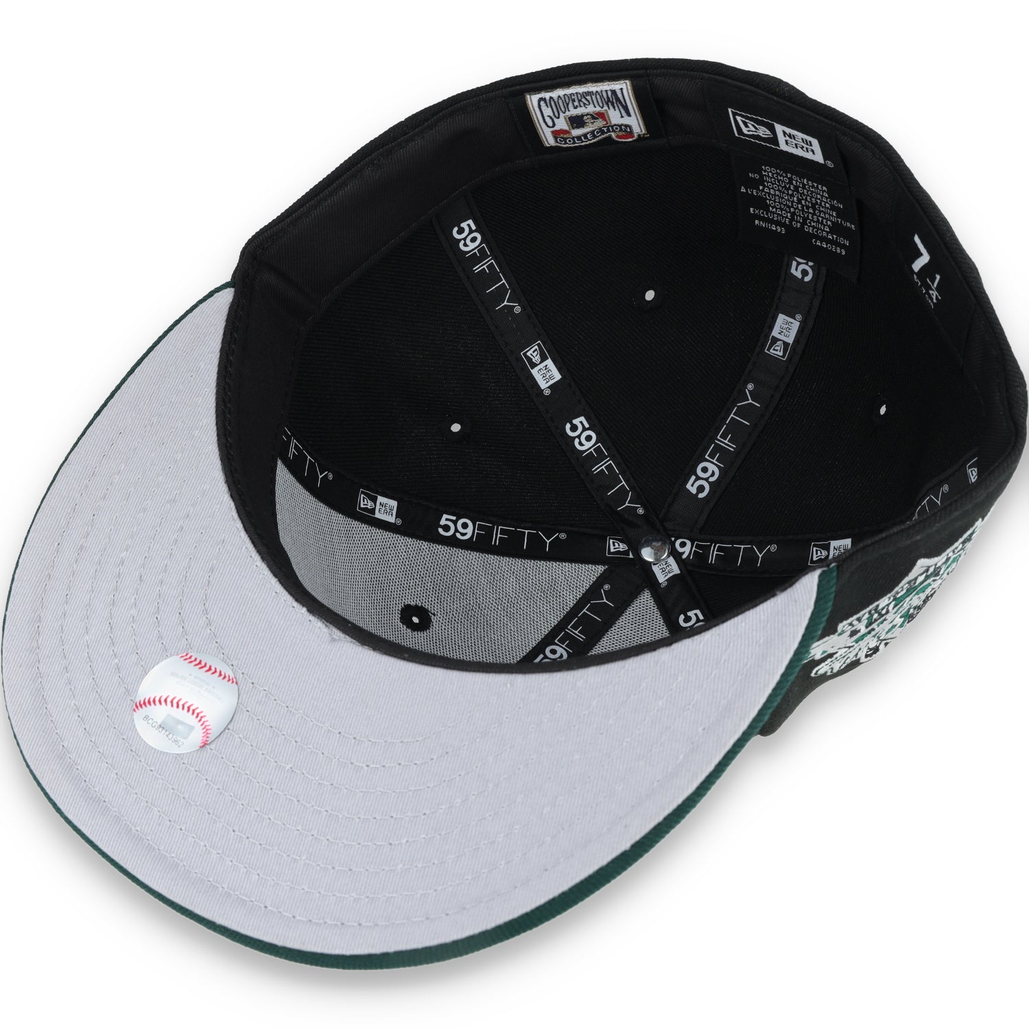 New Era Oakland Athletics 1989 World Series Patch 59FIFTY Fitted-Black/Dk Green