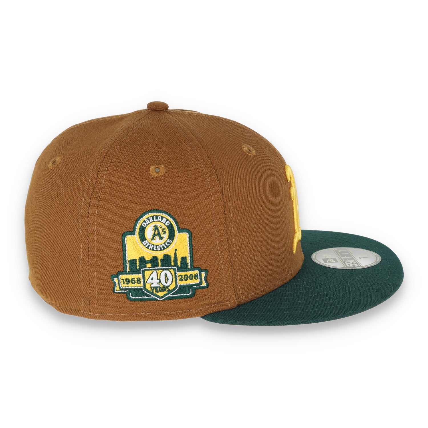 New Era Oakland Athletics 40th Anniversary Patch 59FIFTY Fitted-Peanut/DK Green