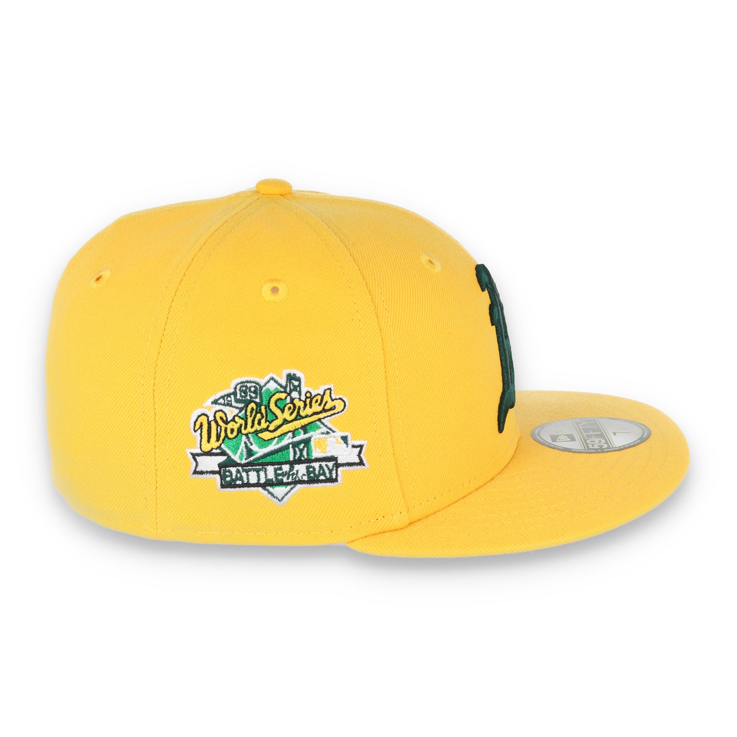 New Era Oakland Athletics 1989 Battle of the Bay Patch 59FIFTY Fitted-Yellow/Forest Green