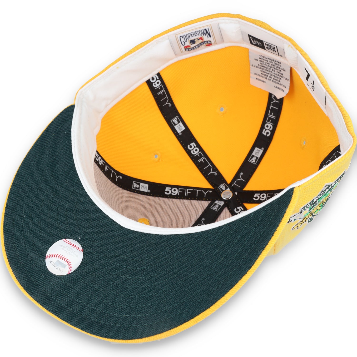 New Era Oakland Athletics 1989 Battle of the Bay Patch 59FIFTY Fitted-Yellow/Forest Green