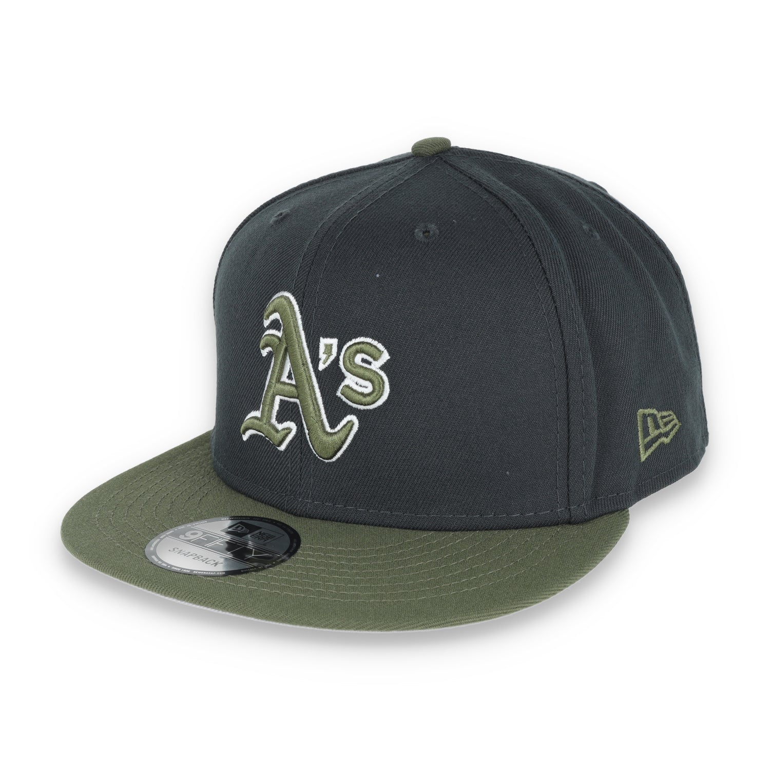 New Era Oakland Athletics 2-Tone Color Pack 9FIFTY Snapback Hat - Grey/Olive
