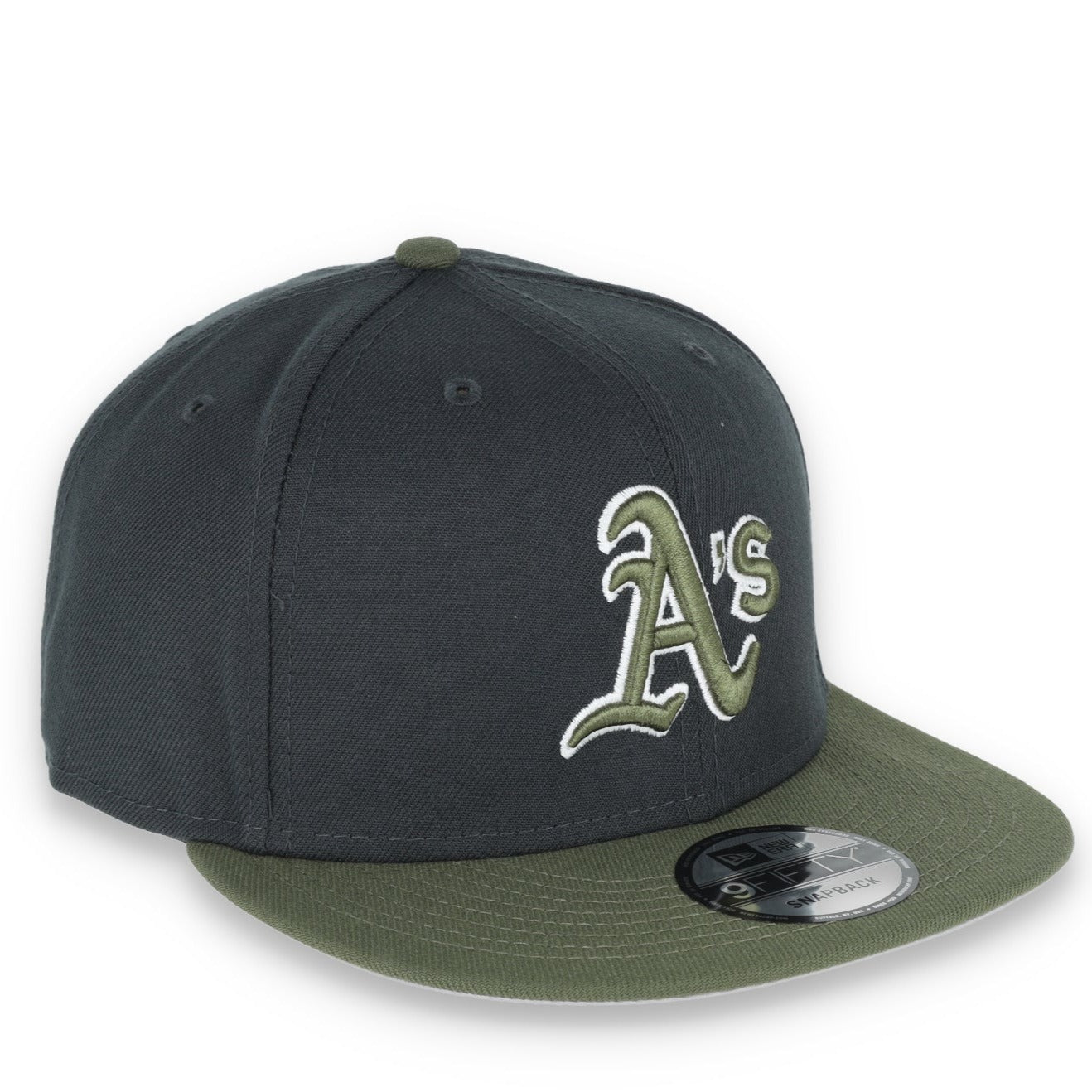 New Era Oakland Athletics 2-Tone Color Pack 9FIFTY Snapback Hat - Grey/Olive