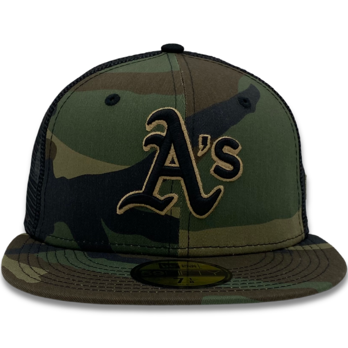 New Era 59Fifty Oakland Athletics TRUCKER WOOD CAP- CAMO