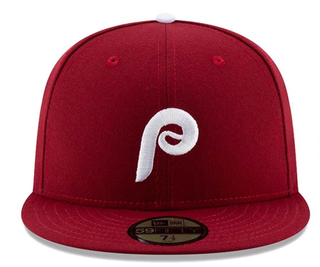 PHILADELPHIA PHILLIES ALTERNATE 2 COLLECTION 59FIFTY FITTED-ON-FIELD COLLECTION-BURGUNDY