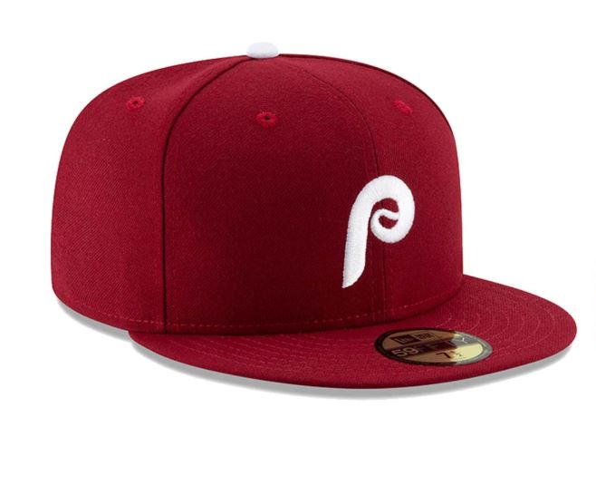 PHILADELPHIA PHILLIES ALTERNATE 2 COLLECTION 59FIFTY FITTED-ON-FIELD COLLECTION-BURGUNDY