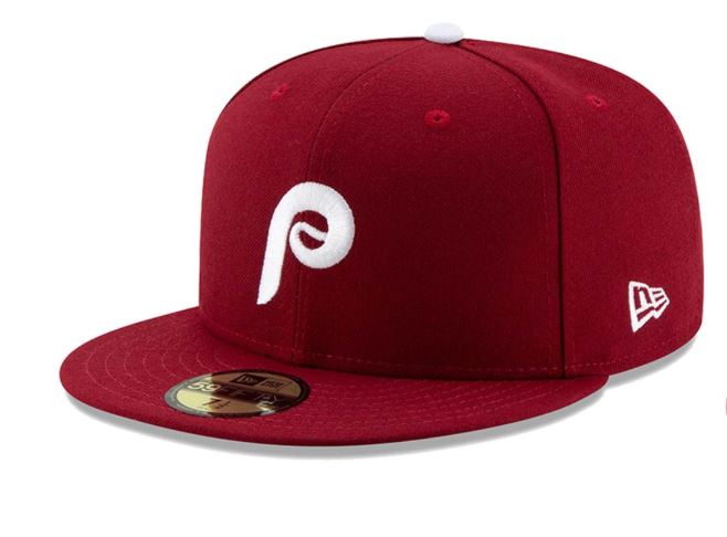 PHILADELPHIA PHILLIES ALTERNATE 2 COLLECTION 59FIFTY FITTED-ON-FIELD COLLECTION-BURGUNDY