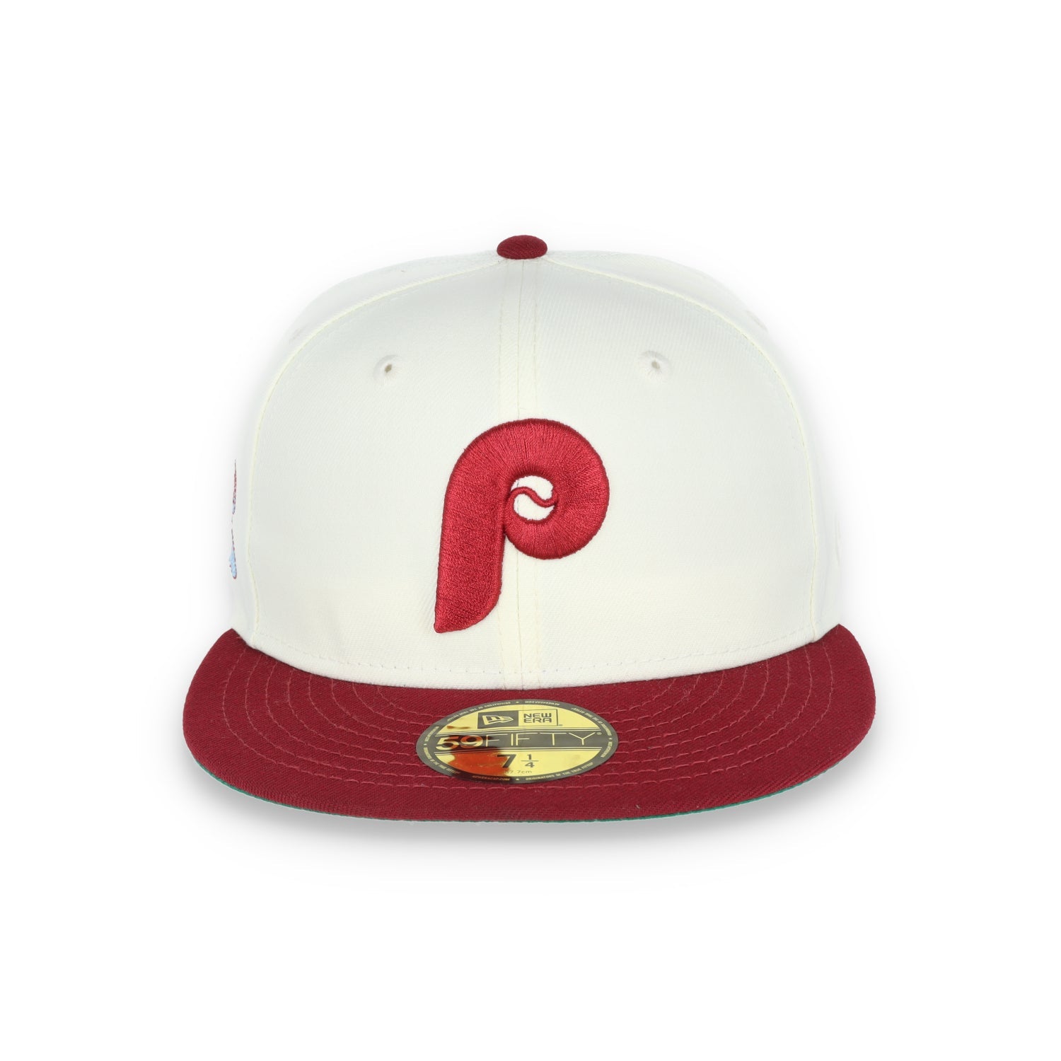 New Era Philadelphia Phillies 1980 World Series Patch 59FIFTY Fitted Hat-Ivory