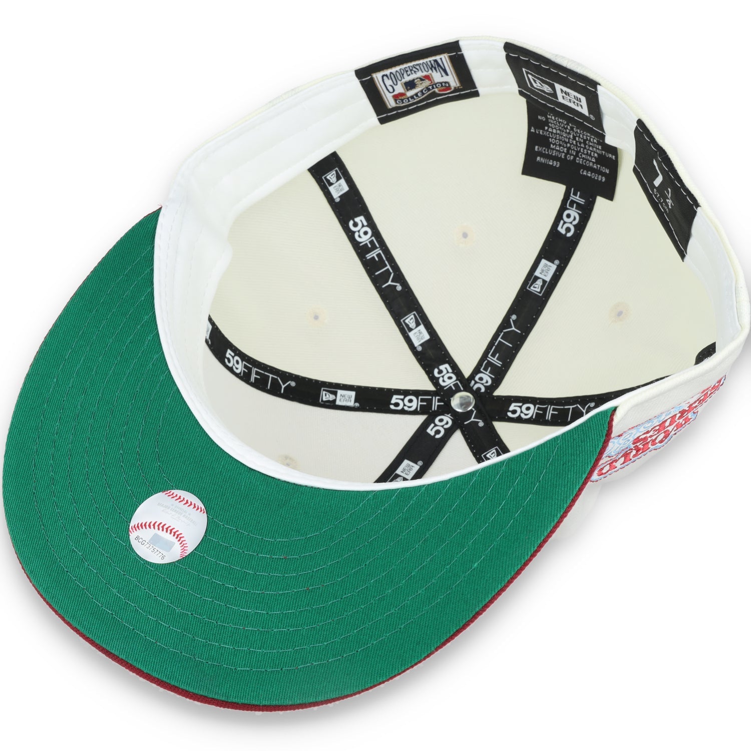 New Era Philadelphia Phillies 1980 World Series Patch 59FIFTY Fitted Hat-Ivory