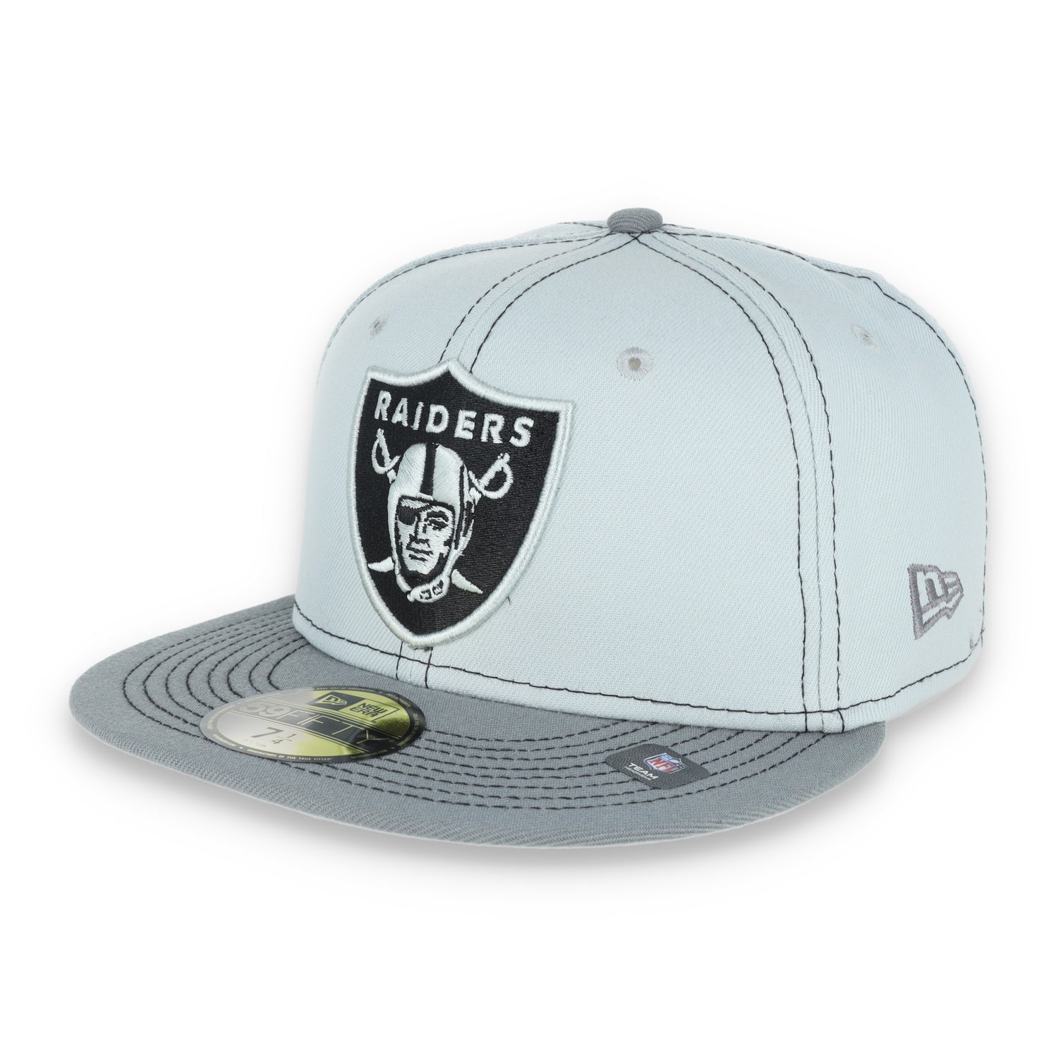 New Era Las Vegas Raiders Gray Pop 59Fity Fitted Hat
