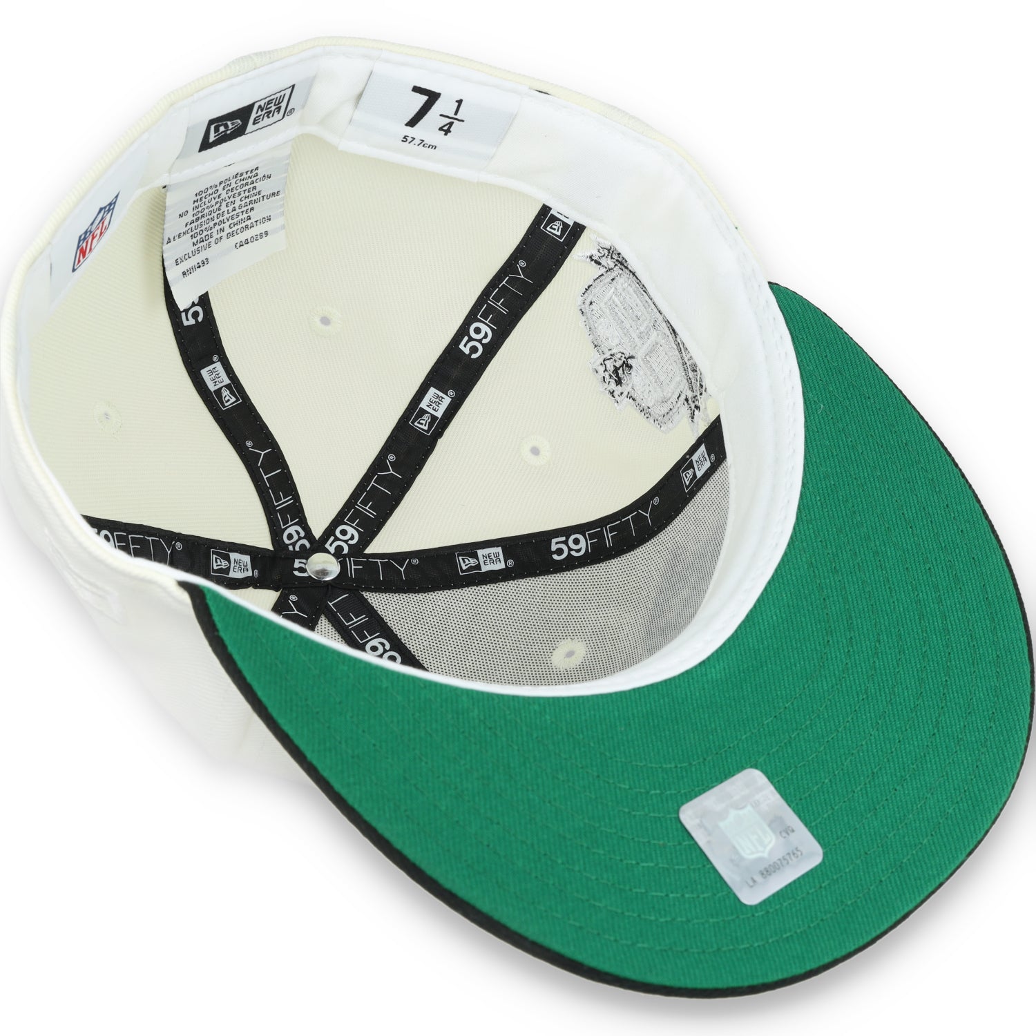Las Vegas Raiders Script 50th Anniversary Side Patch New Era 59Fifty Fitted-Chrome/Black