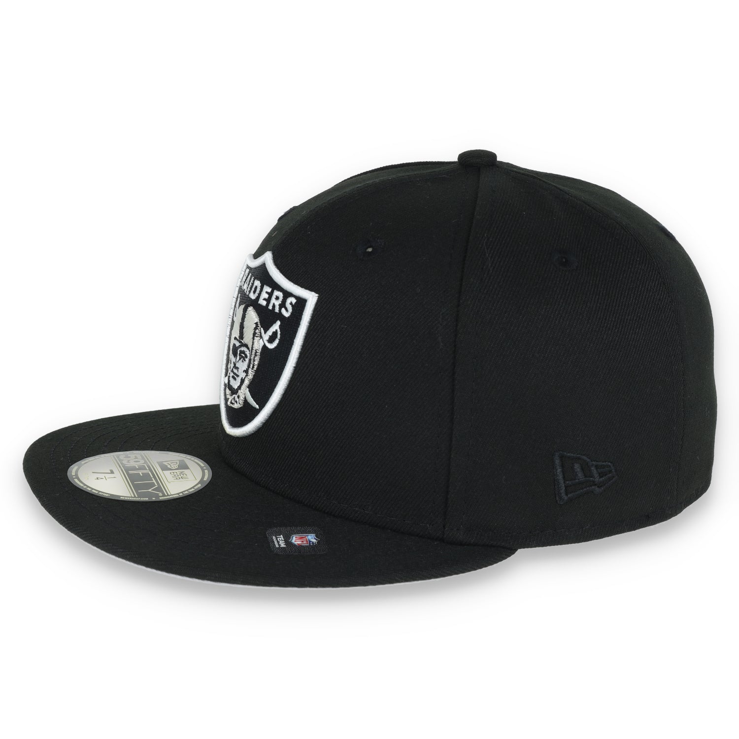 Las Vegas Raiders Shield 60th Anniversary Side Patch New Era 59Fifty Fitted-Black/White