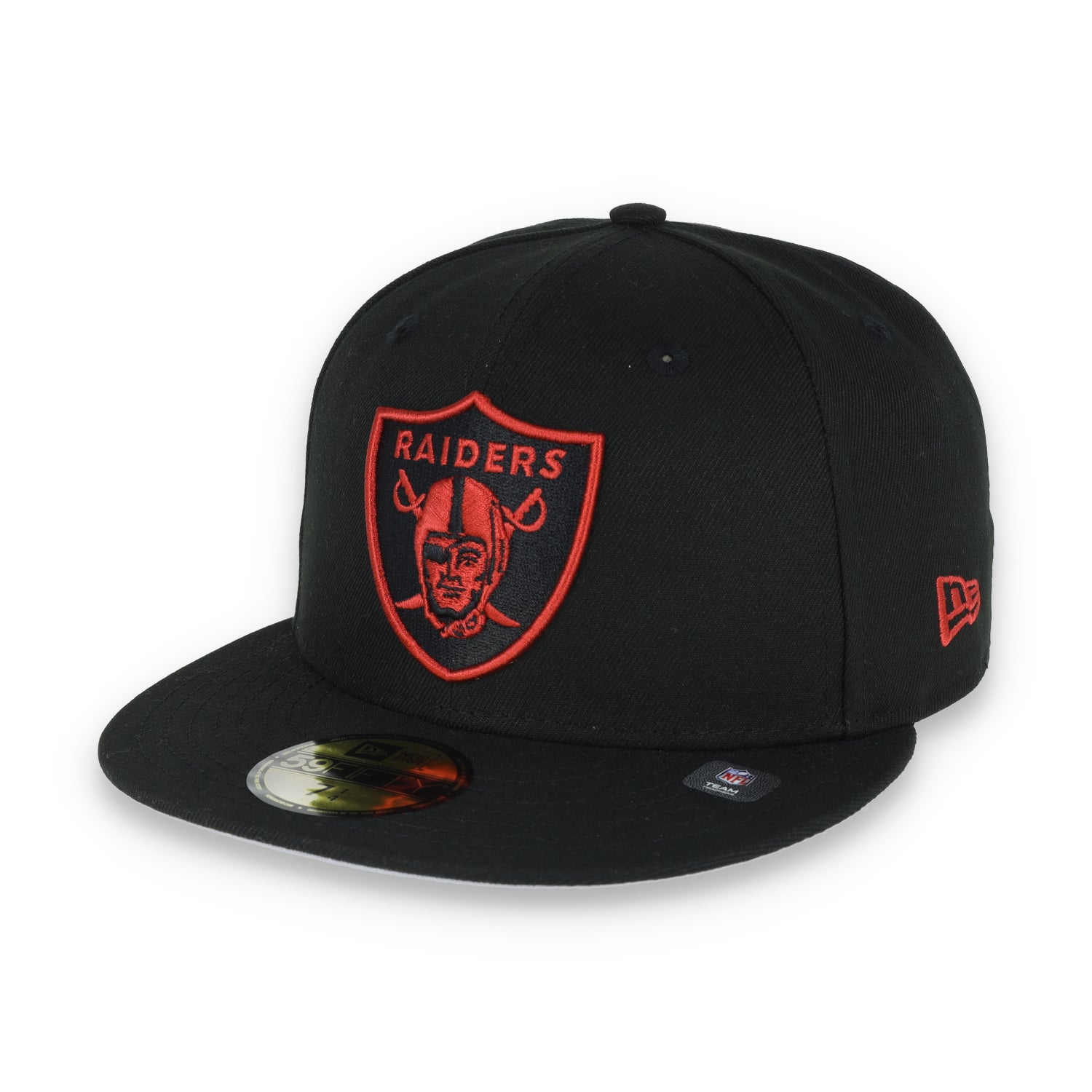 Las Vegas Raiders Shield Super Bowl XV Side Patch New Era 59Fifty Fitted-Black