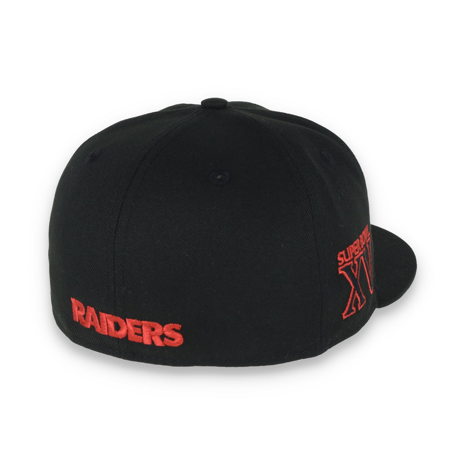 Las Vegas Raiders Shield Super Bowl XV Side Patch New Era 59Fifty Fitted-Black