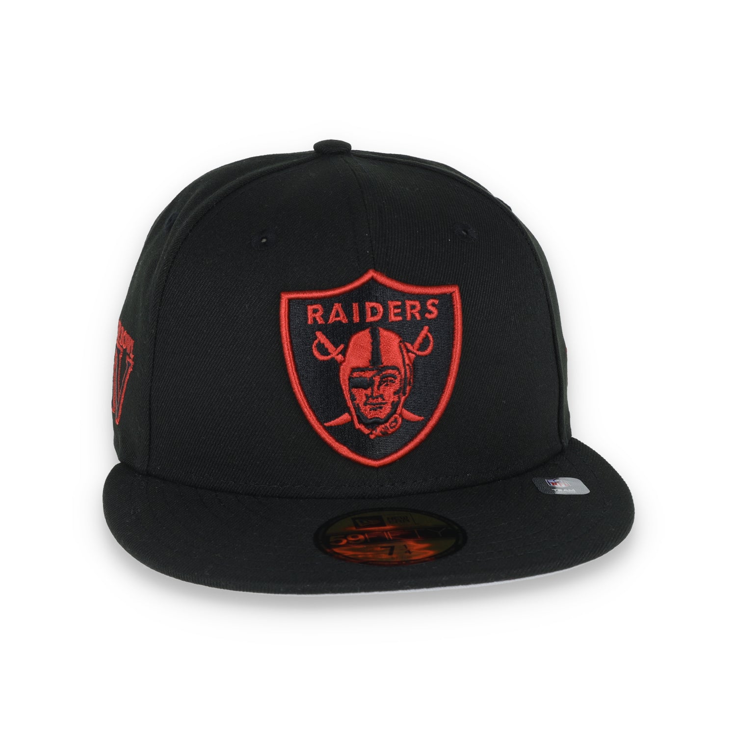 Las Vegas Raiders Shield Super Bowl XV Side Patch New Era 59Fifty Fitted-Black