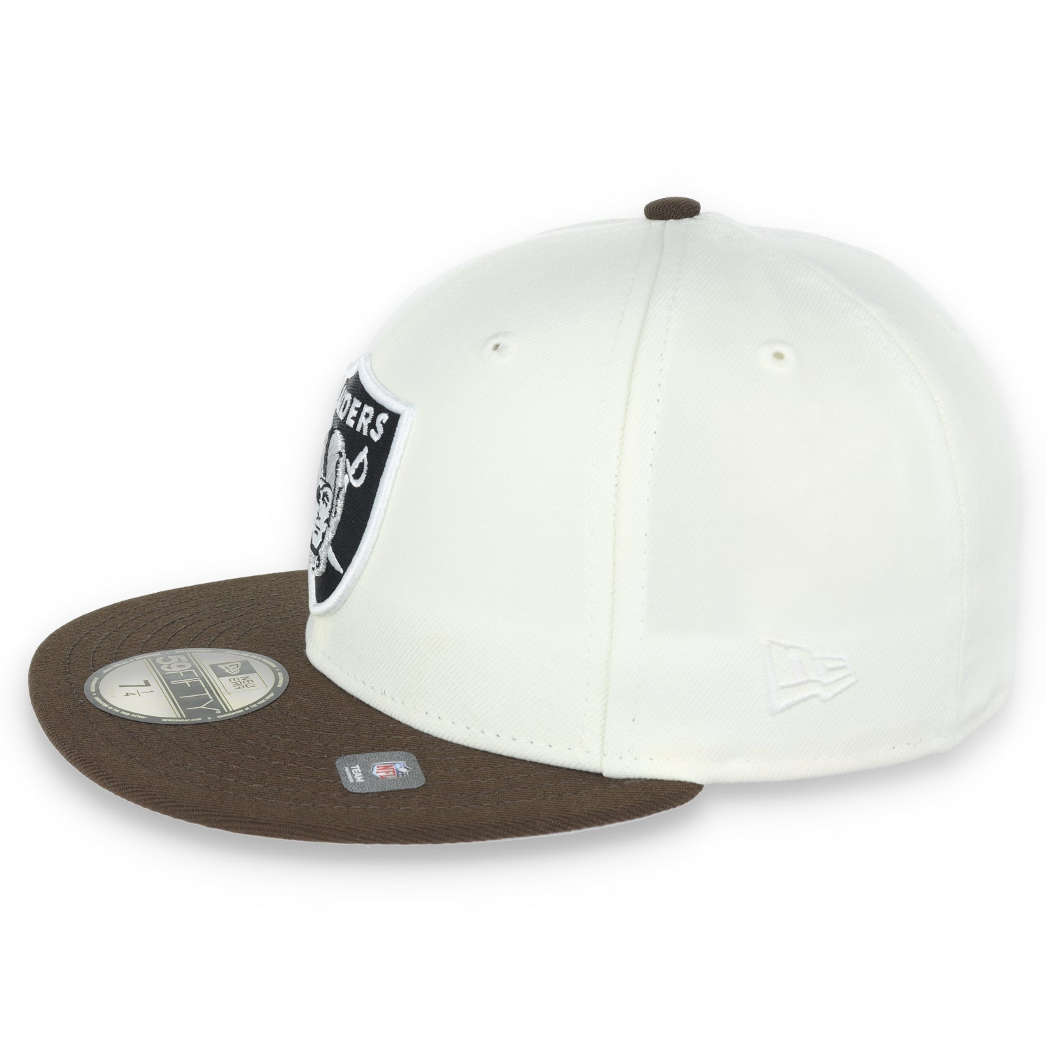 Las Vegas Raiders Shield 1980 Hawaii Pro Bowl Side Patch New Era 59Fifty Fitted-Chrome/Walnut