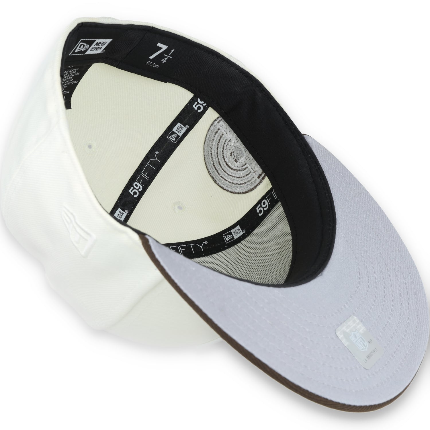 Las Vegas Raiders Shield 1980 Hawaii Pro Bowl Side Patch New Era 59Fifty Fitted-Chrome/Walnut
