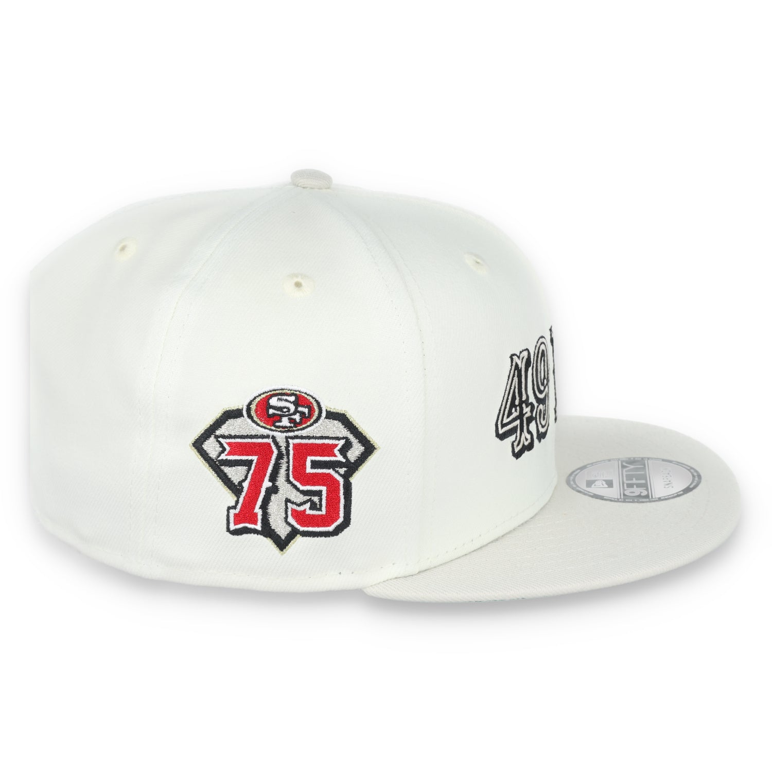 SAN FRANCISCO 49ERS 75TH ANNIVERSARY NEW ERA 9FIFTY SNAPBACK-CHROME STONE