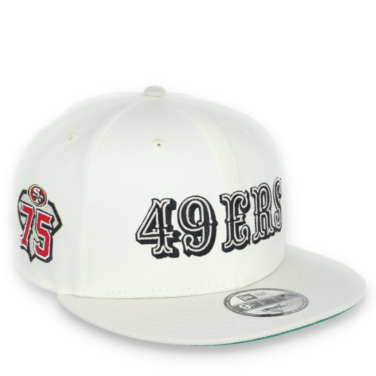 SAN FRANCISCO 49ERS 75TH ANNIVERSARY NEW ERA 9FIFTY SNAPBACK-CHROME STONE