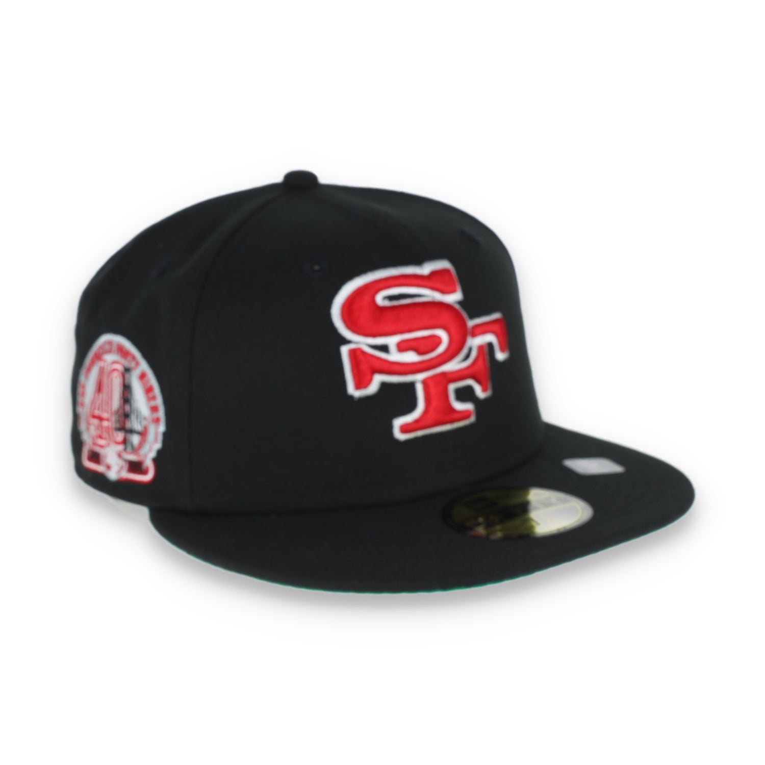 NEW ERA SAN FRANCISCO 49ERS ELEMENT 40TH ANNIVERSARY SIDE PATCH 59FIFTY FITTED HAT-BLACK