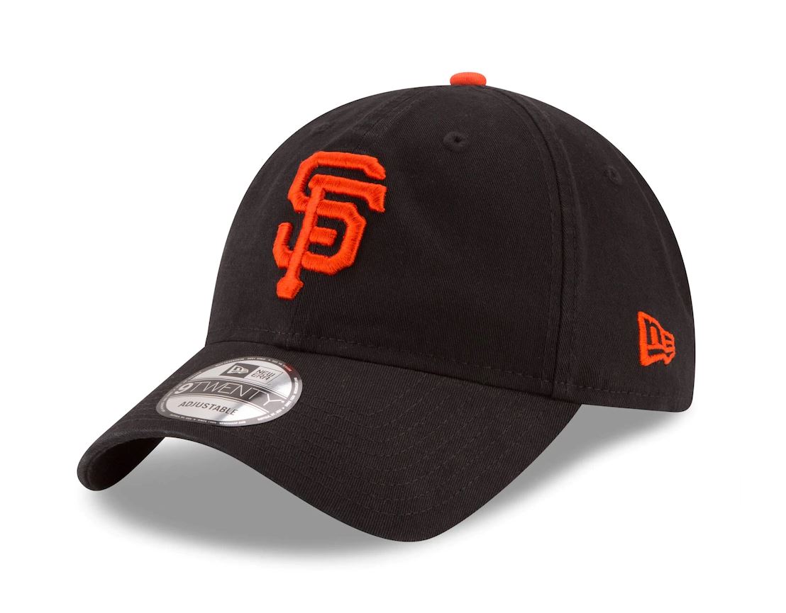 New Era Youth San Francisco Giants New Era Black Core Classic Replica 9TWENTY Adjustable Hat