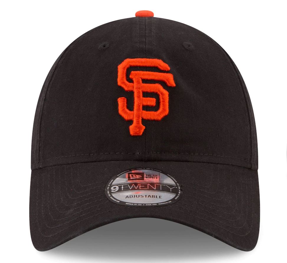New Era Youth San Francisco Giants New Era Black Core Classic Replica 9TWENTY Adjustable Hat