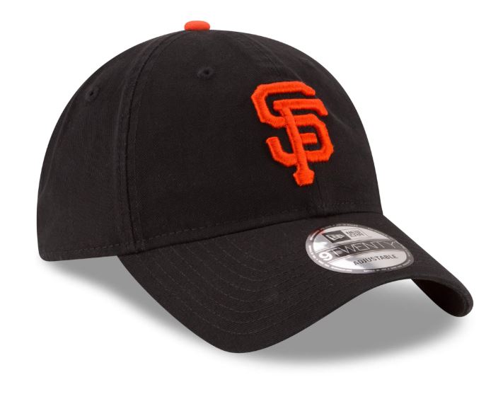 New Era Youth San Francisco Giants New Era Black Core Classic Replica 9TWENTY Adjustable Hat