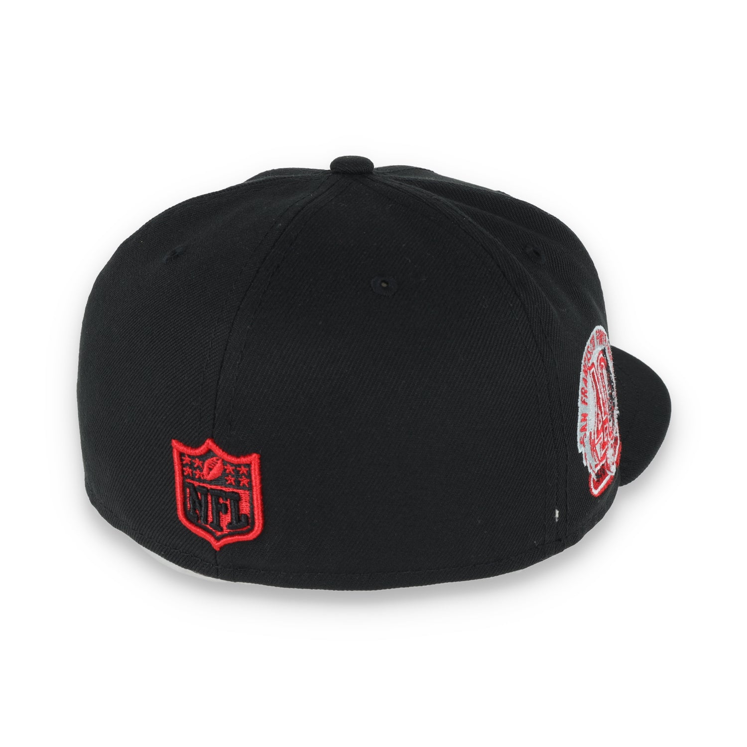 NEW ERA SAN FRANCISCO 49ERS SCRIPT 40TH ANNIVERSARY SIDE PATCH 59FIFTY FITTED HAT-BLACK