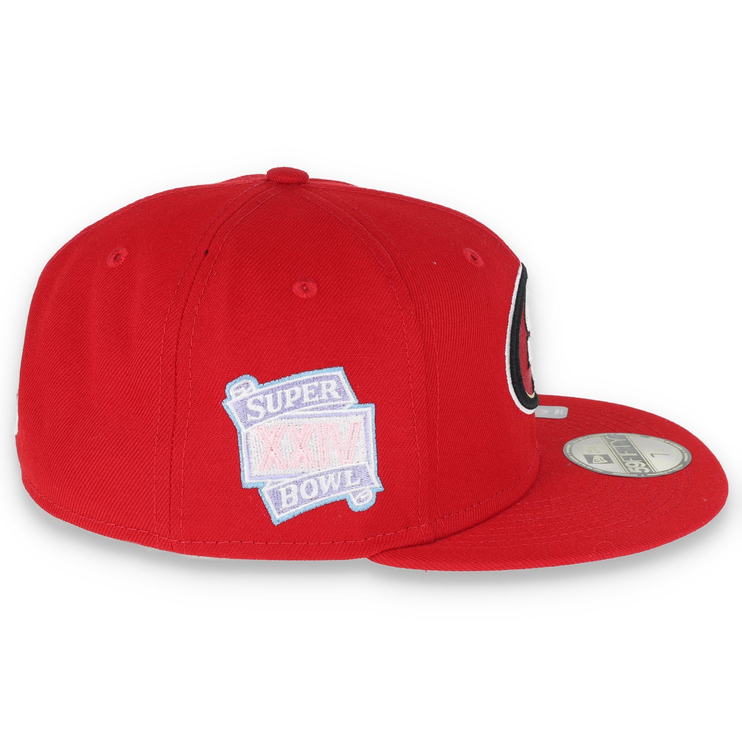 San Francisco 49ers New Era XXIV SUPER BOWL LILAC BOTTOM 59FIFTY Fitted Hat- Scarlet