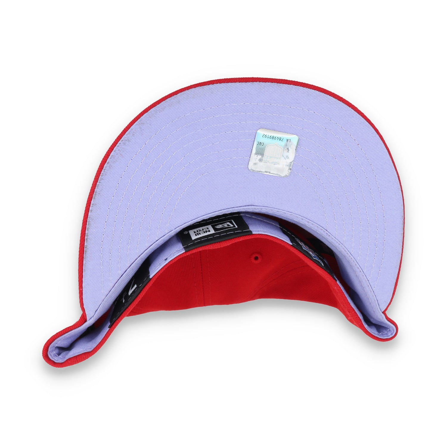 San Francisco 49ers New Era XXIV SUPER BOWL LILAC BOTTOM 59FIFTY Fitted Hat- Scarlet