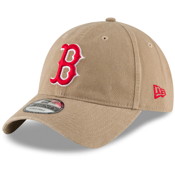 New Era Boston Red Sox Khaki Core Classic Secondary 9TWENTY Adjustable Hat