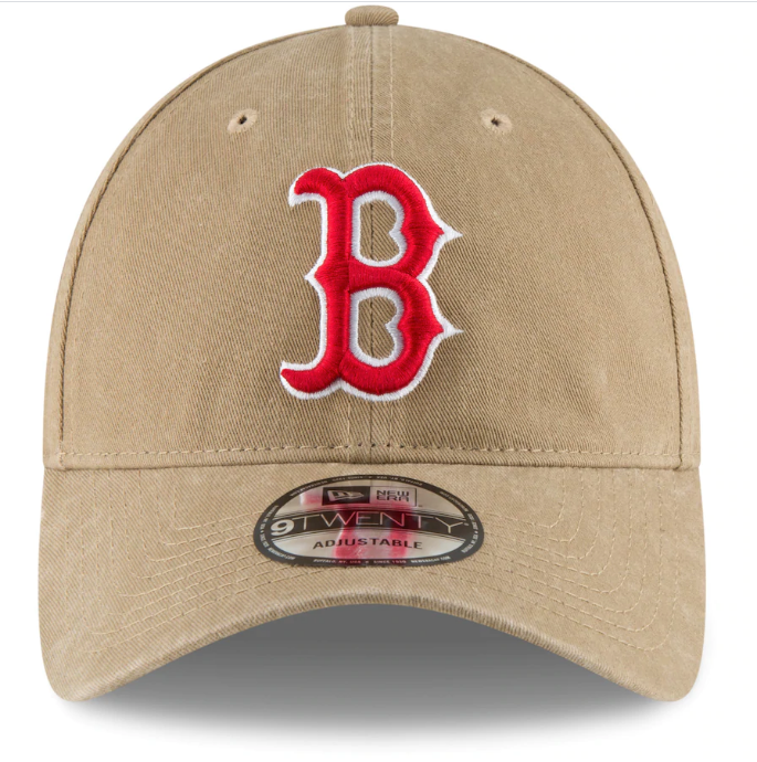 New Era Boston Red Sox Khaki Core Classic Secondary 9TWENTY Adjustable Hat