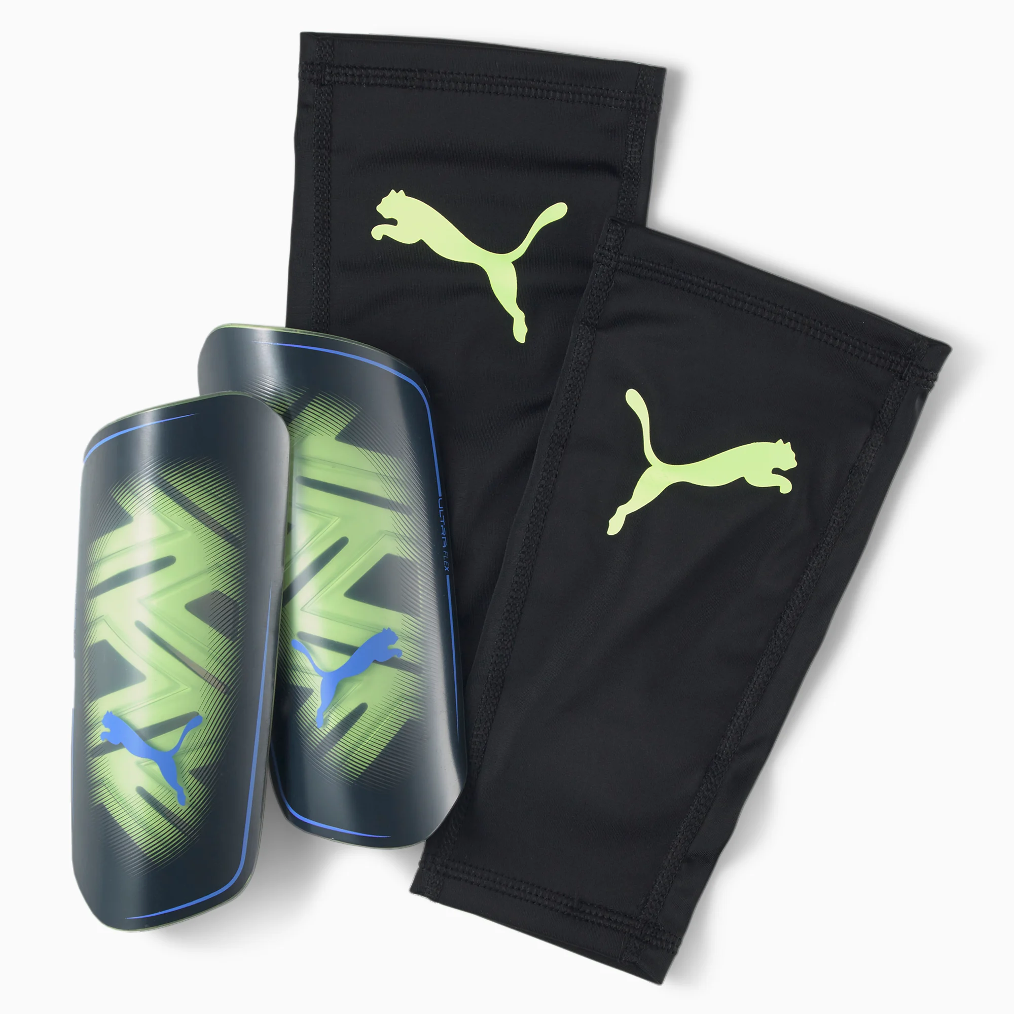 Puma Ultra Flex Sleeve Shin Guards-Fizzy Light-Parisian Night