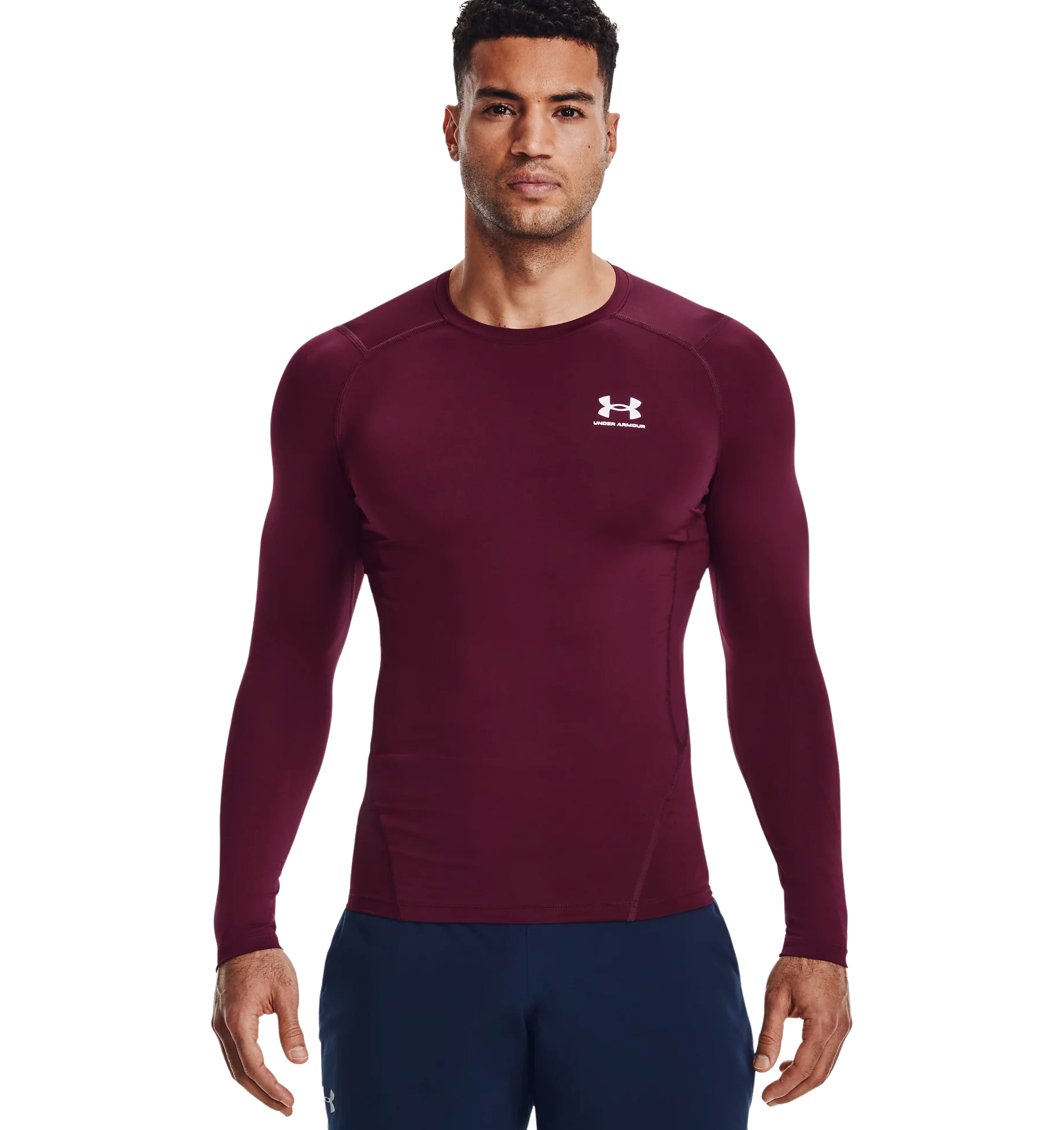 Under Armour Men's HeatGear® Armour Long Sleeve- Maroon