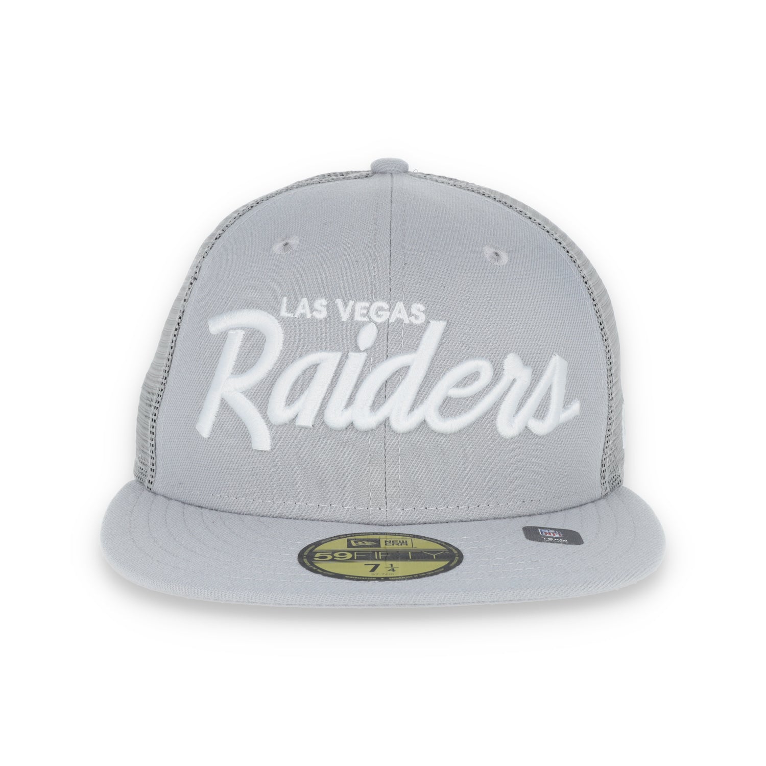 LAS VEGAS RAIDERS NEW ERA mesh script 59FIFTY FITTED-GRAY