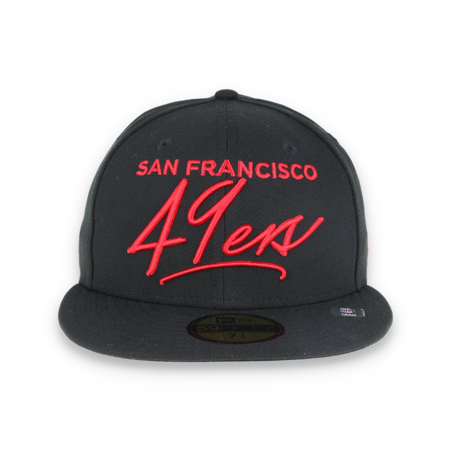 New Era SAN FRANCISCO 49ERS SCRIPTED 59FIFTY FITTED HAT-blk