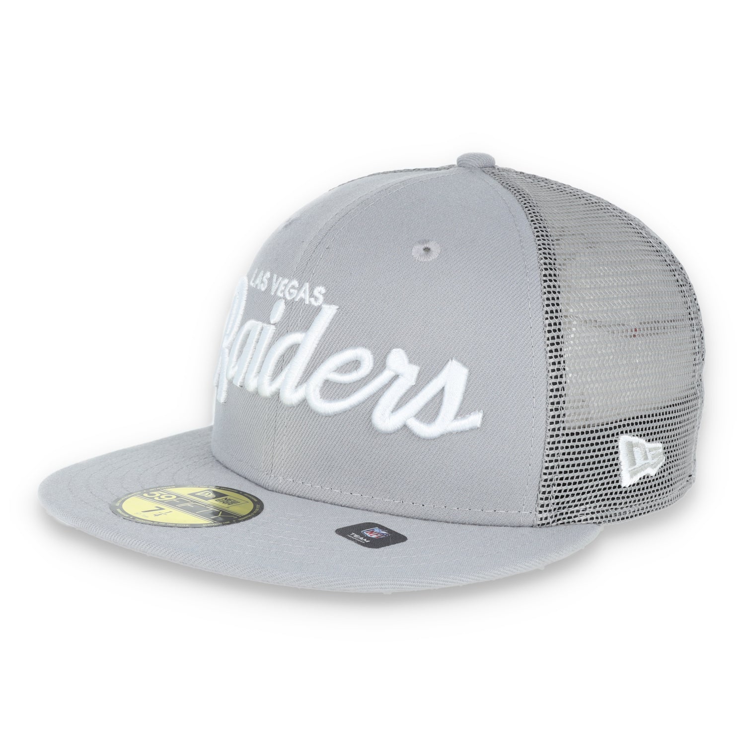 LAS VEGAS RAIDERS NEW ERA mesh script 59FIFTY FITTED-GRAY