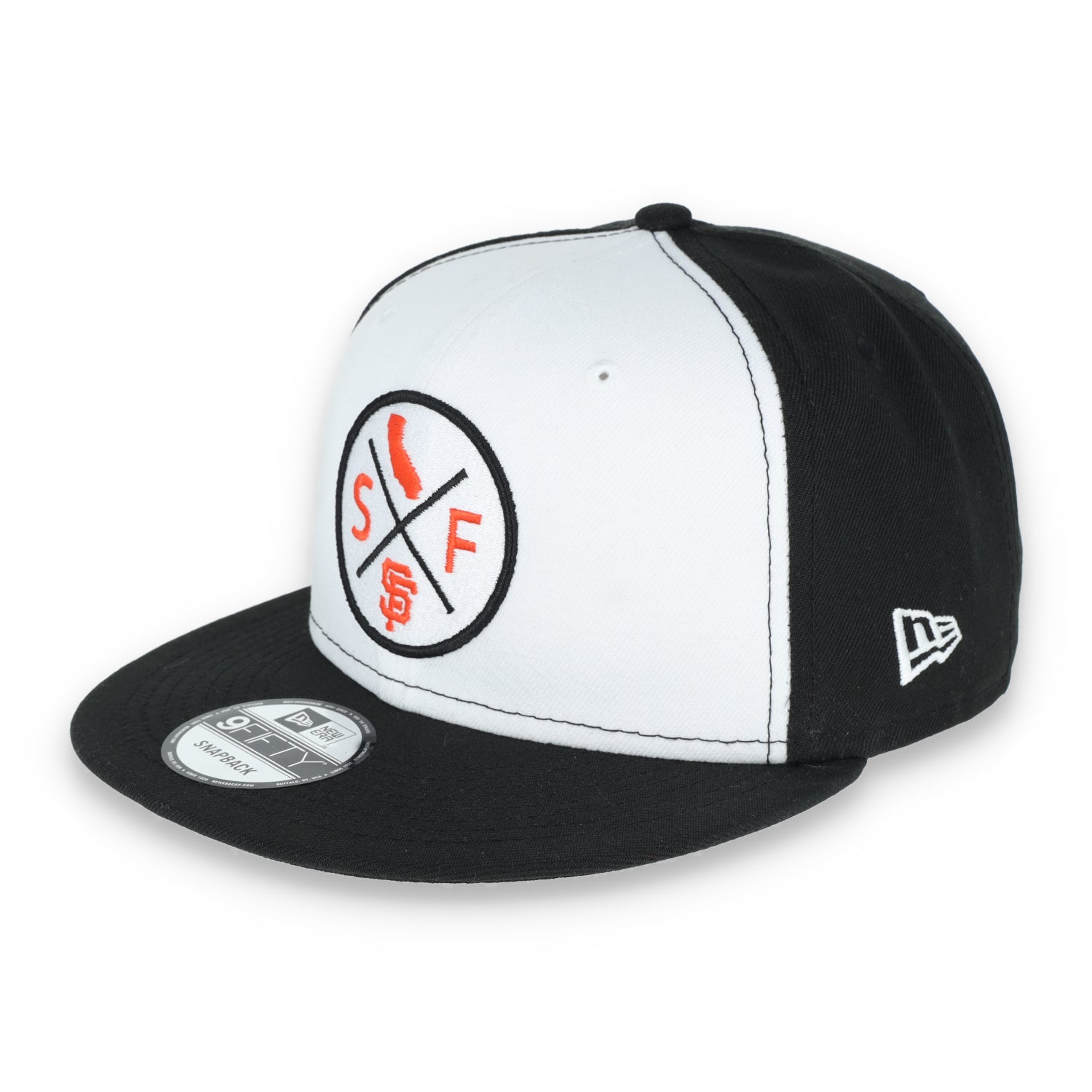 San Francisco Giants New Era White/Black Vert 2.0 9FIFTY Trucker Snapback Hat
