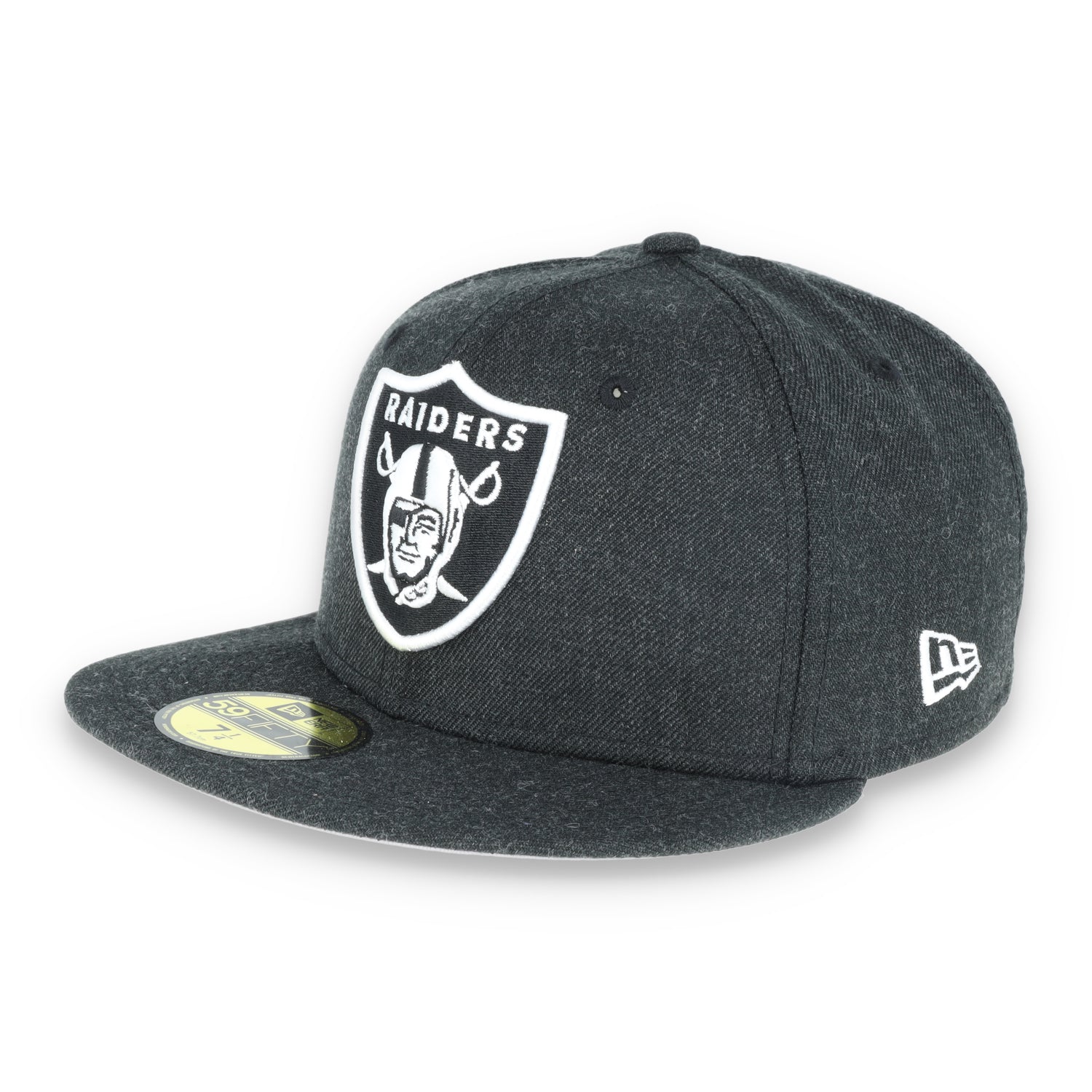 New Era Las Vegas Raiders Shield 59Fifty Fitted Hat-Dark Heather