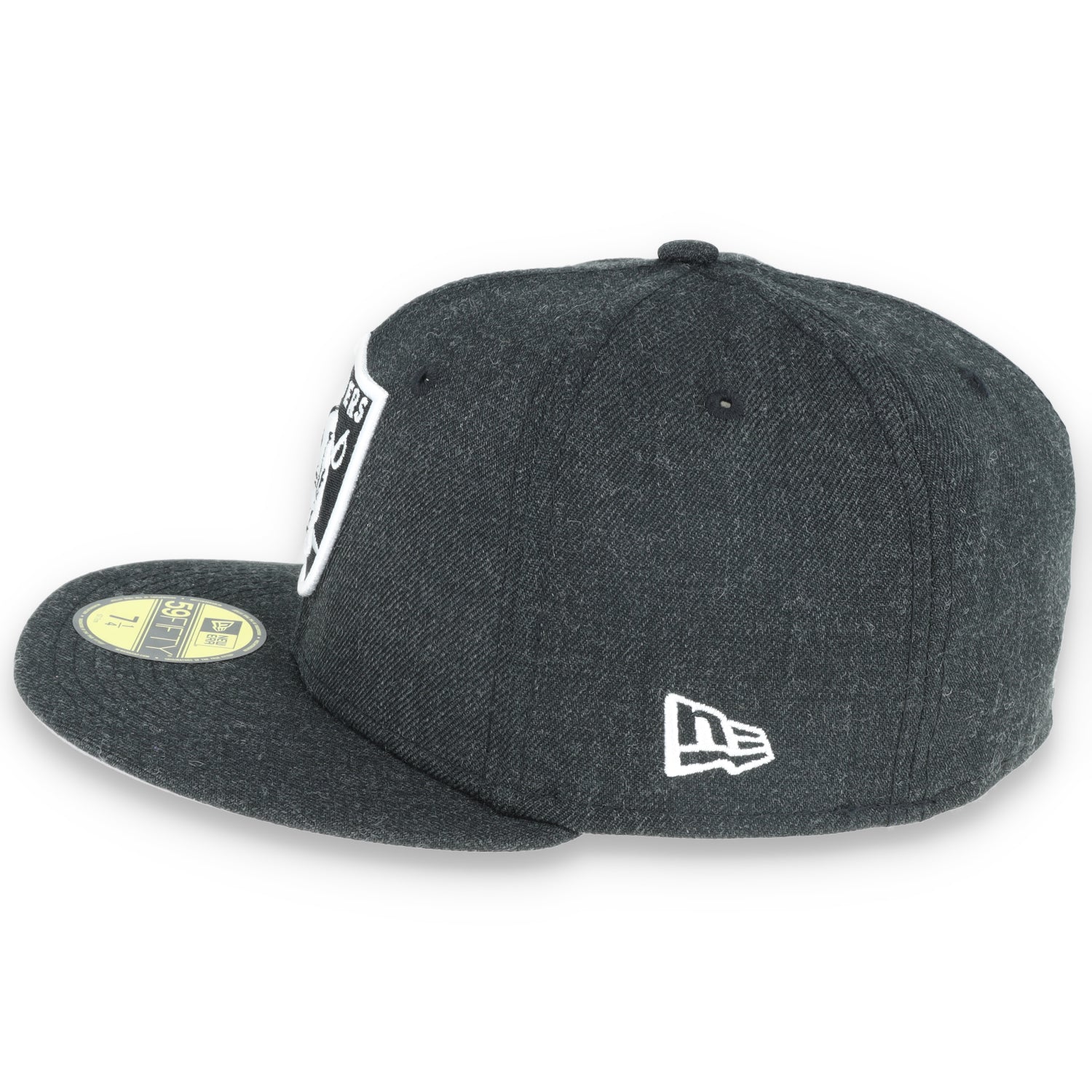 New Era Las Vegas Raiders Shield 59Fifty Fitted Hat-Dark Heather
