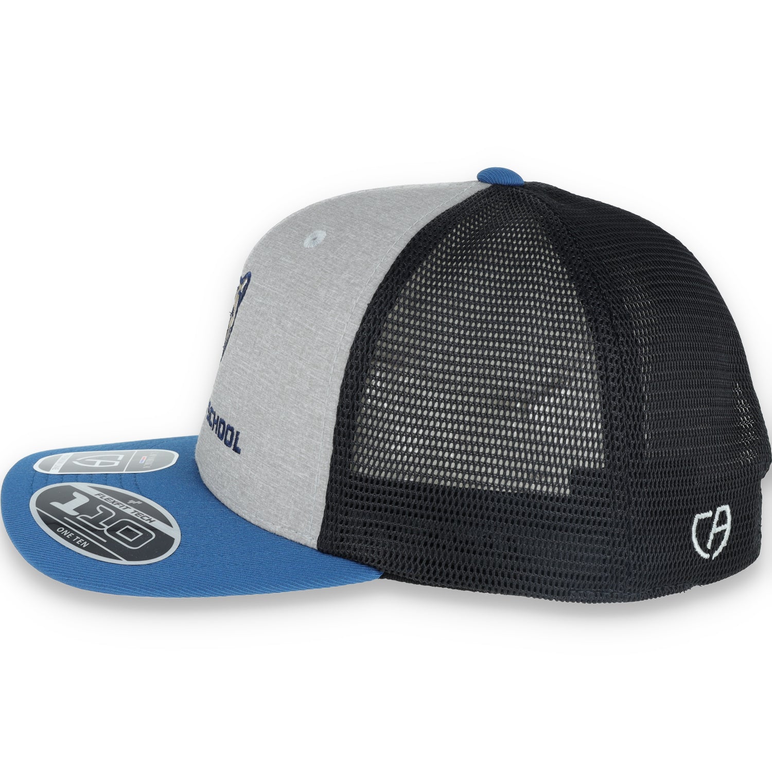 Napa High Grizzlies Flexfit 110® Melange Trucker Mesh Back Cap-Charcoal/Black