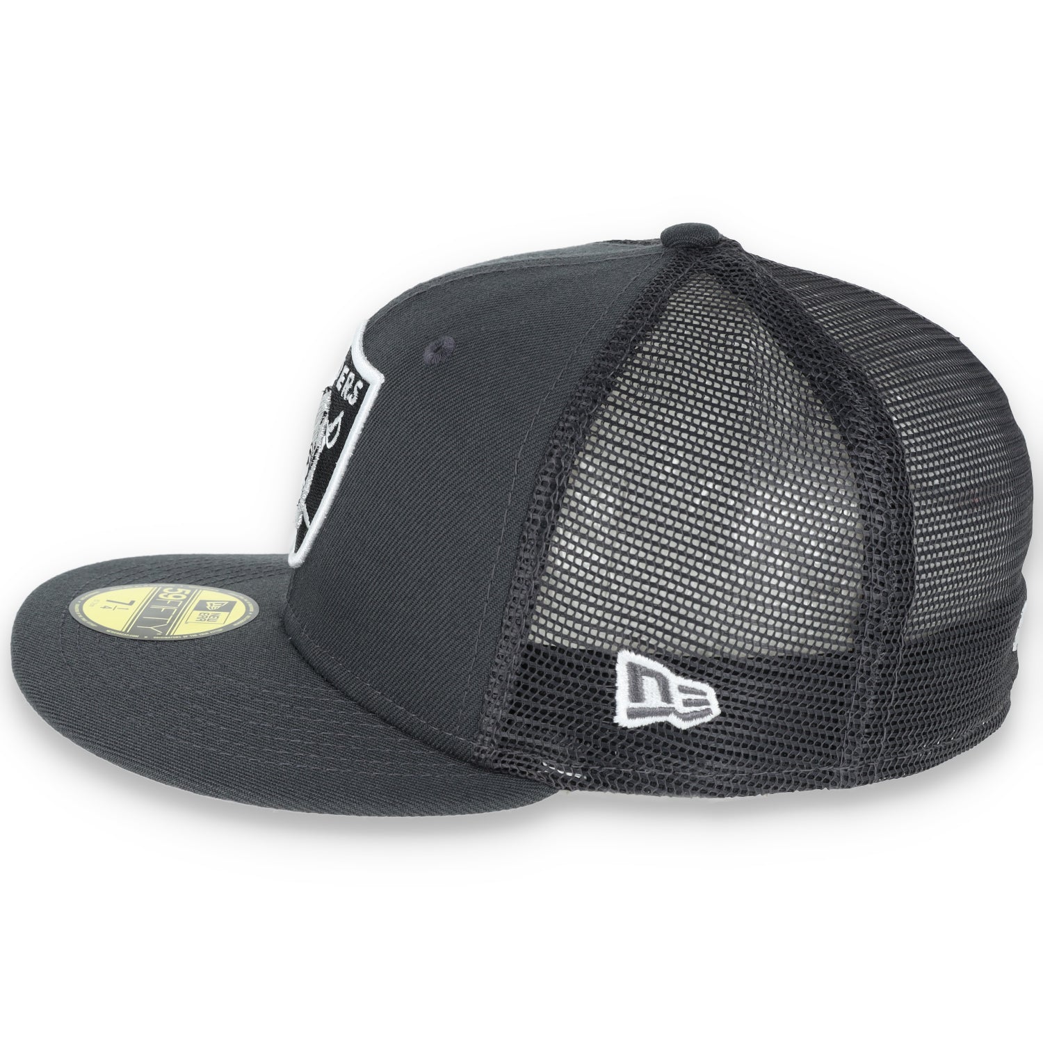 New Era Las Vegas Raiders Shield 59Fifty Fitted Hat-Grey/Mesh