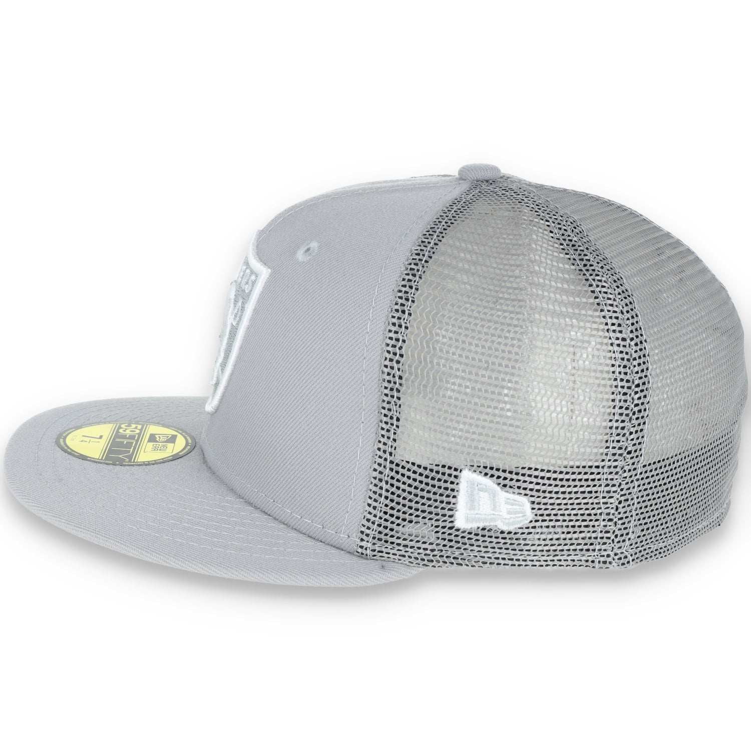 New Era Las Vegas Raiders Shield 59Fifty Fitted Script Hat-Grey/Mesh
