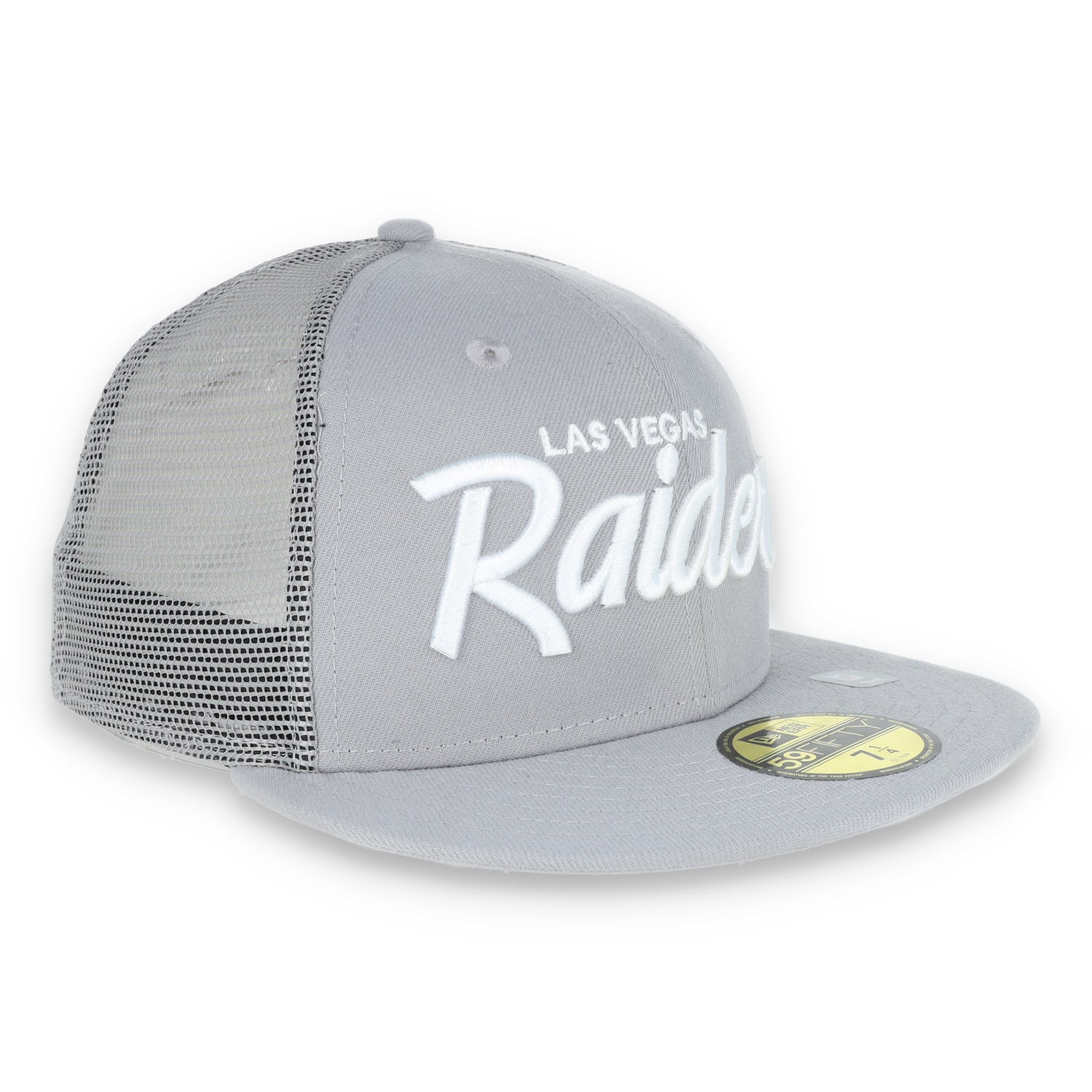 LAS VEGAS RAIDERS NEW ERA mesh script 59FIFTY FITTED-GRAY