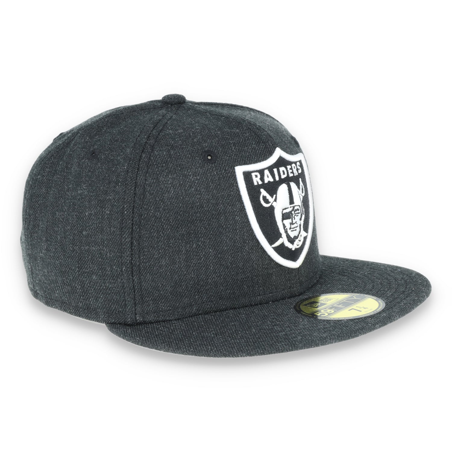 New Era Las Vegas Raiders Shield 59Fifty Fitted Hat-Dark Heather
