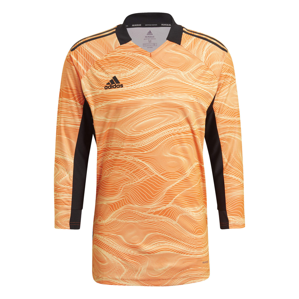 Adidas Condivo 21 Goalkeeper Mens Custom Soccer Long Sleeve Jersey - Acid Orange