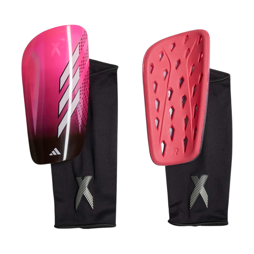 ADIDAS X SG SLIP-IN SHINGUARDS-Team Shock Pink/Zero Metallic/ Black