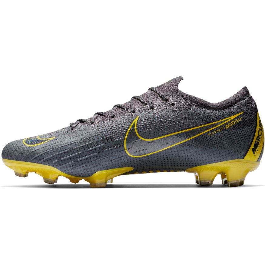 NIKE VAPOR 12 ELITE FG- DARK GREY/YELLOW